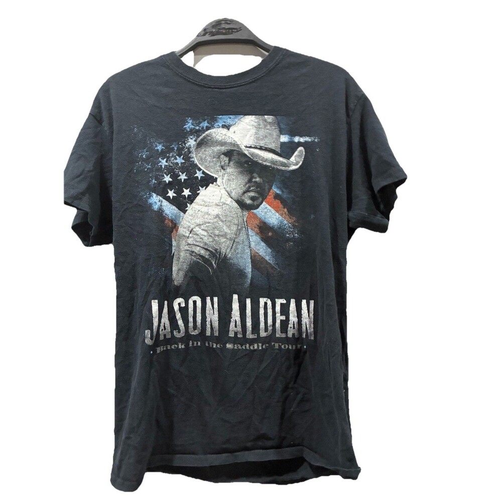 Jason Aldean Back in the Saddle Tour Black T-shirt - Medium